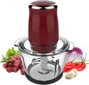 Electric Meat Grinder 1L Glass Bowl Mincer Blender Chopper Food Processor for Meat Vegetable Fruit 500W Powerful Motor 4 Sharp Stainless Steel Blades
