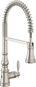 Moen Weymouth Spot Resist Stainless Motionsense Wave Touchless Kitchen Faucet, Traditional Spring Kitchen Sink Faucet with Pulldown Sprayer and Hands-Free Sensor, S73104EWSRS