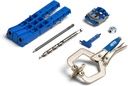 KREG Durable Pocket-Hole Jig 320 with Classic 2 Inch Face Clamp - Includes Wood Clamps for Woodworking & Tight Spaces - For Materials 1/2 Inch to 1 1/2 Inch Thick