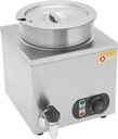 Commercial Soup Warmer 7L Electric Cheese Warmer Dispenser with 2 Laddles and Faucet Stainless Steel Food Warmers Adjustable Temperature 86-185℉ Buffet Warmers for Cheese, Chocolate, Sauces, Soups