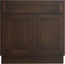 HomeBeyond 30 Inch Bathroom Vanity Base Only, Single Vanity Cabinet with Double Soft Closing Door, Composable Floor Mount Cabinets Without Top, Rustic Brown