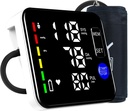 Blood Pressure Monitor Rechargeable Upper Arm Blood Pressure Monitors for Home Use Large Screen Bp Machine with 8.7"-16.5" Bp Cuff, 2x120 Memory, Voice Broadcast Bp Monitor (Black)