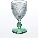 Vista Alegre Bicos Bicolor All Purpose Goblet with Mint Green Stem.,