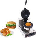 1300w Electric Burger Waffle Maker,1000w Electric Burger Waffle Maker,Time & Temperature Control, for Home Kitchen Breakfast Use,A