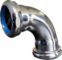 EZ-FLUID Heavy Duty Thick 1-1/4" Slip Joint Connection 90 Elbow Repair Coupling,17GA Brass Tubular,Brass Nut For Bathroom,Kitchen Under Sink P-Trap Drain Pipe(1)
