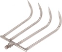 VBestLife Telescoping Pole Retriever, Stainless Steel 4-Teeth Aquatic Weed Rake for Fishing