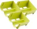 Unomor 3pcs Beer Rack Stackable Storage Organizer Kitchen Storage Rack Can Holder for Refrigerator Beverage Bottle Stand