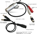 Compatible M7WP-MIC Waterproof Outdoor Microphone for M7B77-W, M7D77-POE, Any IP Network Camera & PTZ IPCamera with Interface -an IP Camera External Microphone