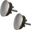 Westbrass D202-26 2" Kitchen Sink Hole Cover, Polished Chrome (2-Pack)