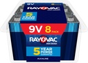 Rayovac High Energy 9V Batteries (8 Pack), Alkaline 9 Volt Batteries