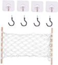 Cabilock Hanging Fruit Hammock Banana Holder Macrame Basket Fruit Organizer Kitchen under Cabinet