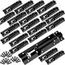SINJEUN 30 Pack 5 Inch Barrel Bolt, Stainless Steel Slide Lock, Thickened Door Latch Slide Latch Lock with 160 Mounting Screws, Sliding Latch Hardware for Door Locking, Black